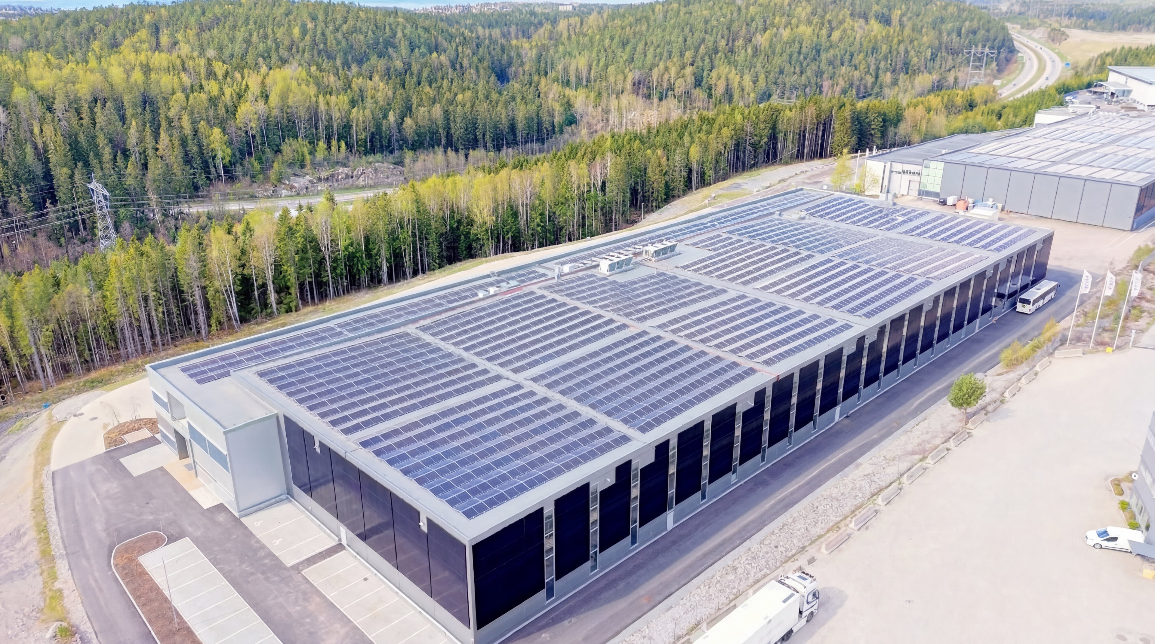 Commercial solar rooftop in Langhus, Norway